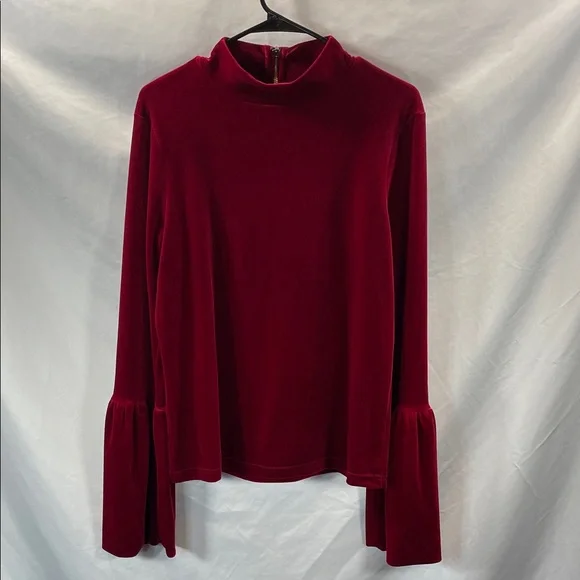 Torn by Ronny Kobo Crimson Velvet Blouse - Picture 7 of 13